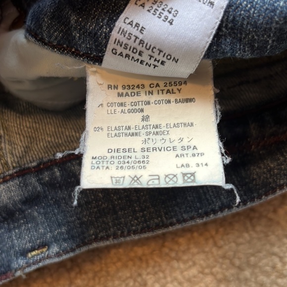 Diesel Bootcut Frayed Hem Jeans - Picture 8 of 10